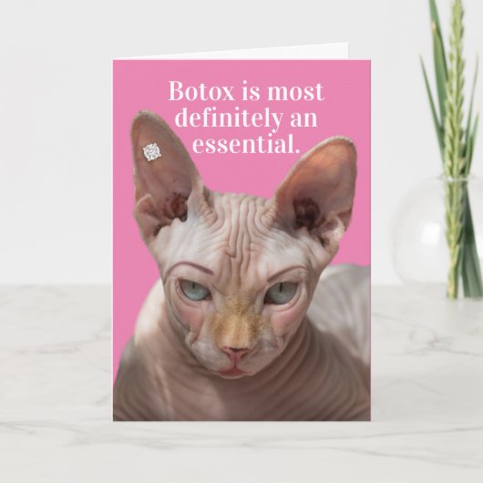 Grappig gerimpeld kat-botox is essentieel kaart (Voorkant)