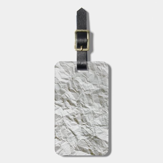 Grappig gerimpeld papier bagagelabel (Voorkant verticaal)