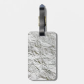 Grappig gerimpeld papier bagagelabel (Achterkant verticaal)