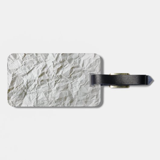 Grappig gerimpeld papier bagagelabel (Achterkant horizontaal)