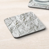 Grappig gerimpeld papier bier onderzetter (Linkerzijde)