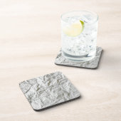 Grappig gerimpeld papier bier onderzetter (Rechterzijde)