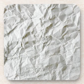 Grappig gerimpeld papier bier onderzetter (Voorkant)