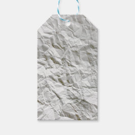 Grappig gerimpeld papier cadeaulabel