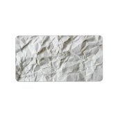 Grappig gerimpeld papier etiket (Voorkant)