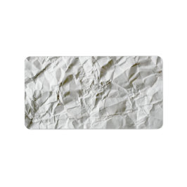 Grappig gerimpeld papier etiket