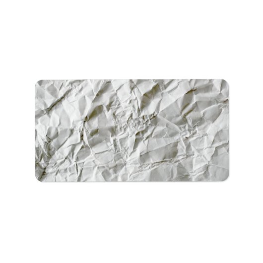 Grappig gerimpeld papier etiket (Voorkant)
