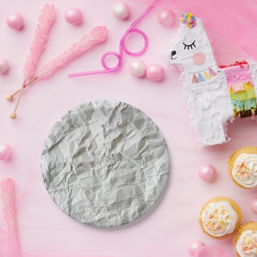 Grappig gerimpeld papier papieren bordje (Feest)