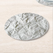 Grappig gerimpeld papier ronde kartonnen onderzetter (Gebogen)