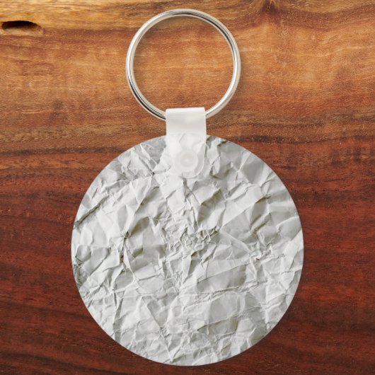 Grappig gerimpeld papier sleutelhanger (Voorkant)