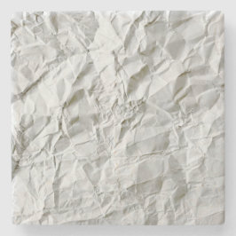 Grappig gerimpeld papier stenen onderzetter