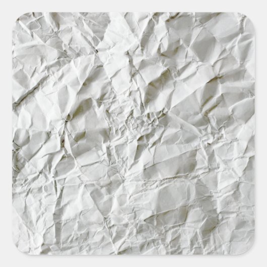 Grappig gerimpeld papier vierkante sticker (Voorkant)