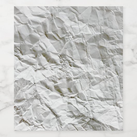 Grappig gerimpeld papier wijn etiket (Enkel label)