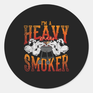 Grappig Gerookt Vlees Lover BBQ Chef Grillmaster G Ronde Sticker