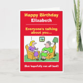 Grappig geruchten, roddels en gepraat over kaart (Voorkant)