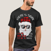 Grappig geruit kerstman kerstontwerp t-shirt (Voorkant)