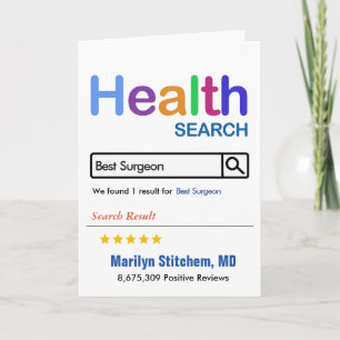 Grappig geschenk beste chirurg bedankkaart