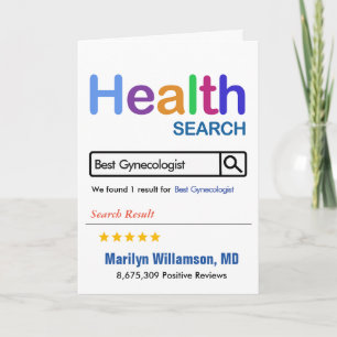 Grappig geschenk beste gynaecoloog bedankkaart