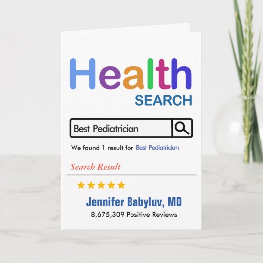 Grappig geschenk beste kinderarts bedankkaart (Voorkant)