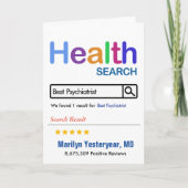 Grappig geschenk beste psychiater bedankkaart (Voorkant)