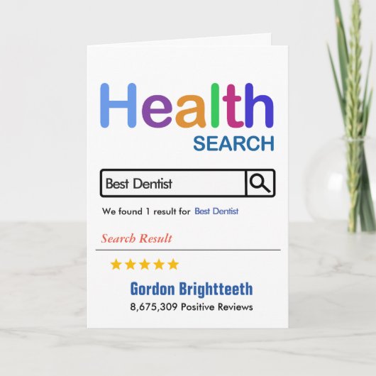 Grappig geschenk beste tandarts bedankkaart (Voorkant)