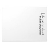 Grappig geschenk cadeautjes wijn citeren grote not notitieblok (Voorkant)