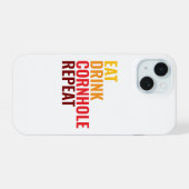 Grappig Geschenk Cornhole Liefhebber Kleurgradiënt iPhone 15 Case (Achterkant horizontaal)