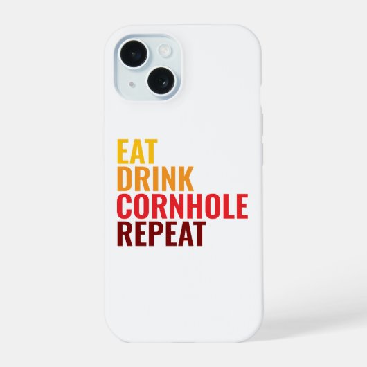Grappig Geschenk Cornhole Liefhebber Kleurgradiënt iPhone 15 Case (Achterkant)