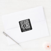 Grappig geschenk met veldaarding vierkante sticker (Envelop)