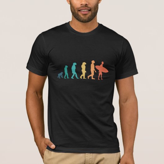 Grappig geschenk over de evolutie van de mens die  t-shirt (Voorkant)