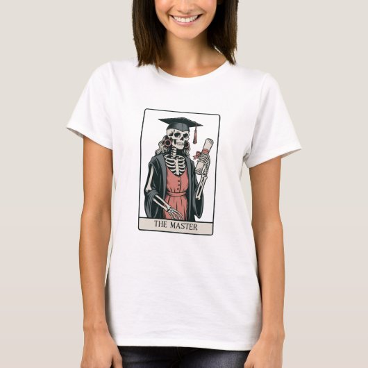 Grappig Geschenk voor Afgestudeerde Skelet Afgestu T-shirt (Voorkant)