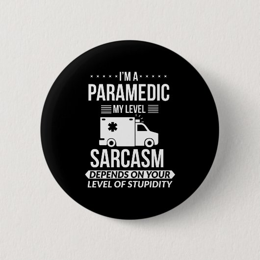 Grappig geschenk voor ambulancemedewerkers ronde button 5,7 cm (Voorkant)