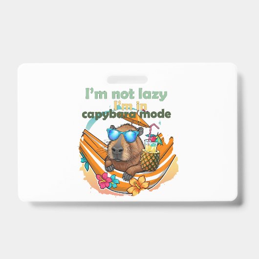 Grappig geschenk voor capybara-liefhebbers, Cute c Badge (Voorzijde)