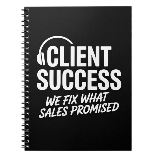 Grappig geschenk voor Client Success Manager Notitieboek (Voorkant)