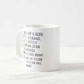 Grappig geschenk voor echtgenoot, mok voor echtgen (Voorkant links)