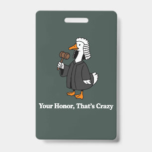 Grappig Geschenk voor Gans Advocaat Rechtsgeleerdh Badge