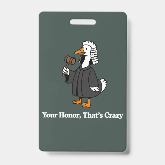 Grappig Geschenk voor Gans Advocaat Rechtsgeleerdh Badge (Voorzijde)