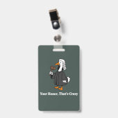 Grappig Geschenk voor Gans Advocaat Rechtsgeleerdh Badge (Voorzijde met clip)