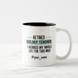 Grappig Geschenk voor Gepensioneerde Biologie Lera Tweekleurige Koffiemok