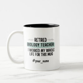 Grappig Geschenk voor Gepensioneerde Biologie Lera Tweekleurige Koffiemok