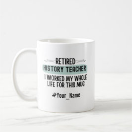 Grappig Geschenk voor Gepensioneerde Geschiedenisl Koffiemok