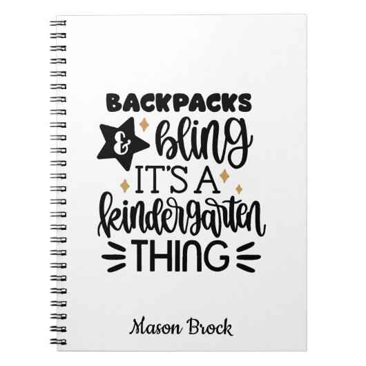 Grappig geschenk voor kleuters: gepersonaliseerd n notitieboek (Voorkant)