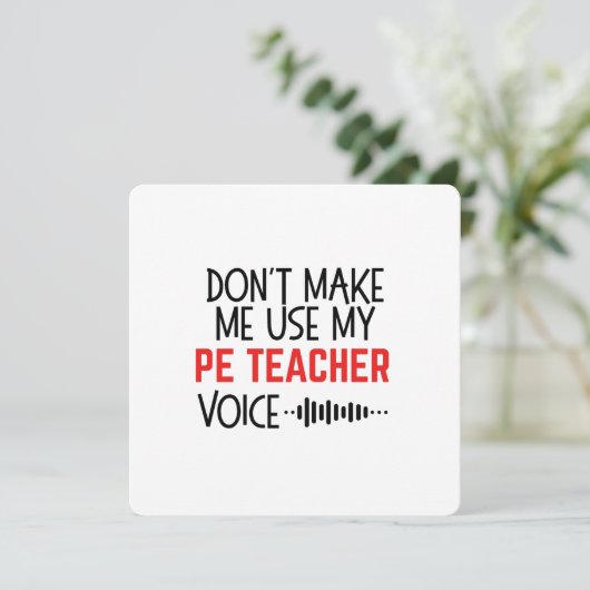 Grappig Geschenk voor LO Leraar Kaart (Staand voorkant)