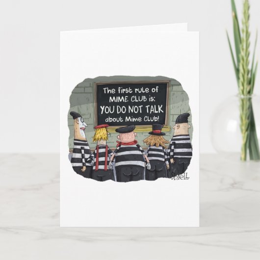 "Grappig geschenk voor mime minnaar" Kaart (Voorkant)
