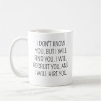 Grappig geschenk voor recruiter, koffiemok voor re