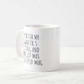 Grappig Geschenk voor Vader van de Bruid, Trouwcad Koffiemok (Voorkant links)