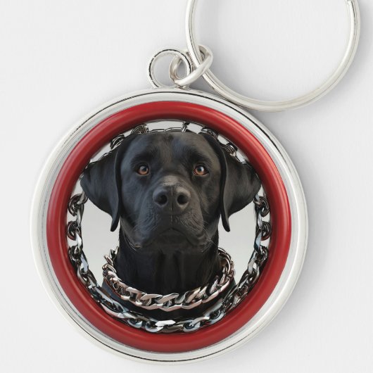 Grappig Geschenk voor Zwarte Labrador Liefhebbers Sleutelhanger (Voorkant)