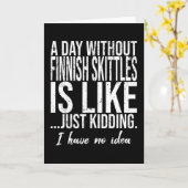 Grappig geschenkidee voor Finse Skittles Kaart (Gele Bloem)