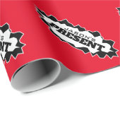 Grappig gescheurd gat ontwerp gepersonaliseerde Fe Cadeaupapier (Rol Hoek)