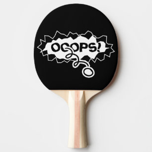 Grappig gescheurd gat tafeltennis ping pong paddle tafeltennisbatje